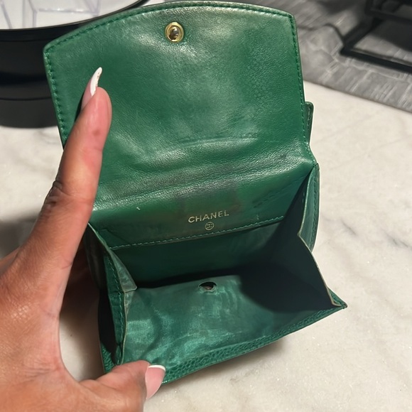 AUTHENTIC CHANEL CAVAIR COMPACT BIFOLD WALLET BUNDLE - Picture 13 of 16